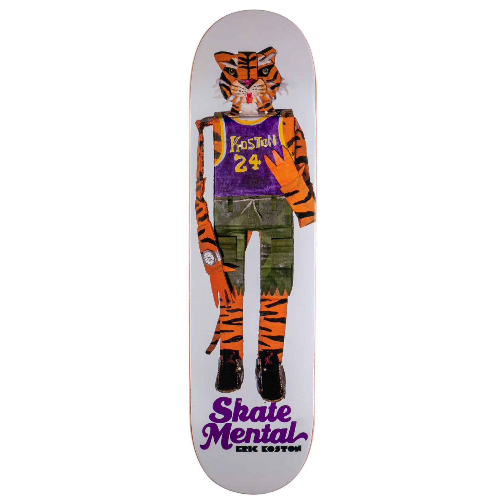 Skate Mental Skateboard Deck Eric Koston Tiger Doll 8.0" (white)