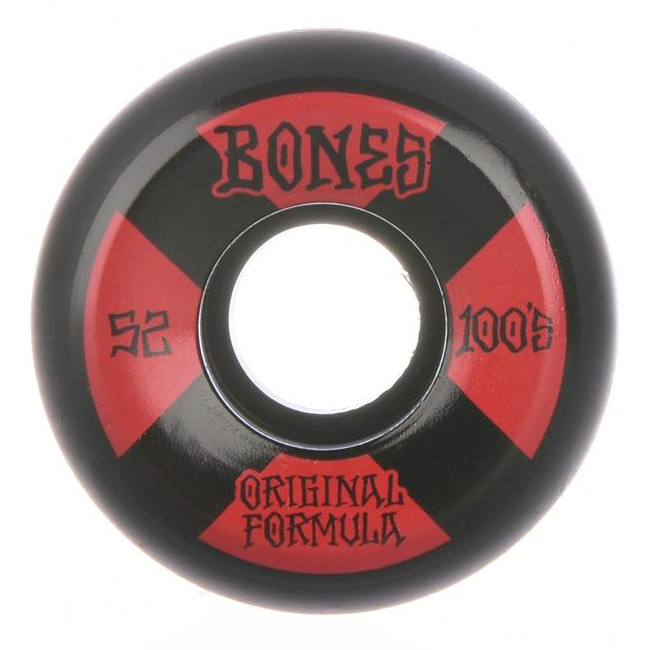 Bones Wheels Skateboardrollen 100's #4 OG Formula V5 Sidecut 100A 52mm (black)