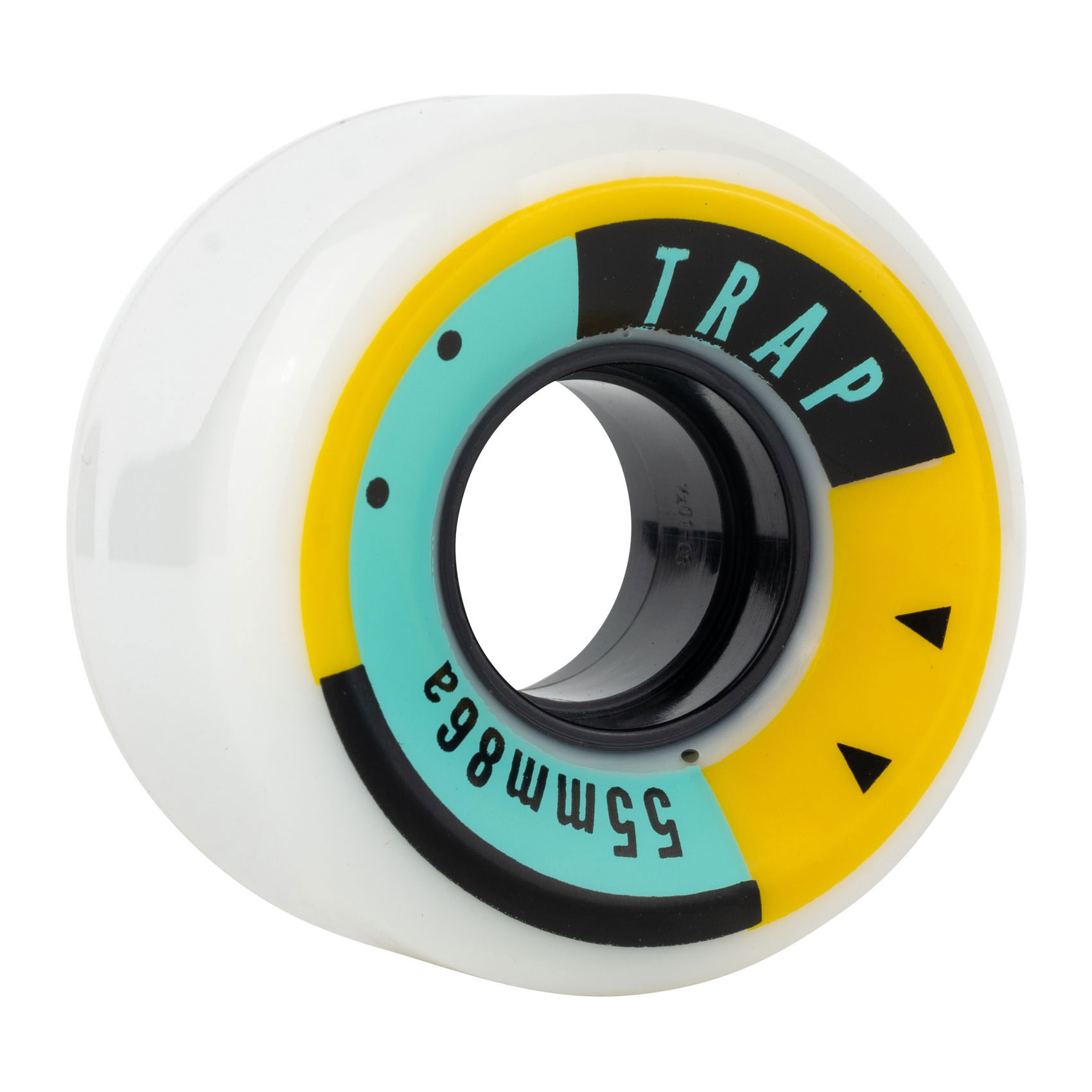 Trap Skateboardrollen Crewzer Wheels 55mm 86A (yellow black)