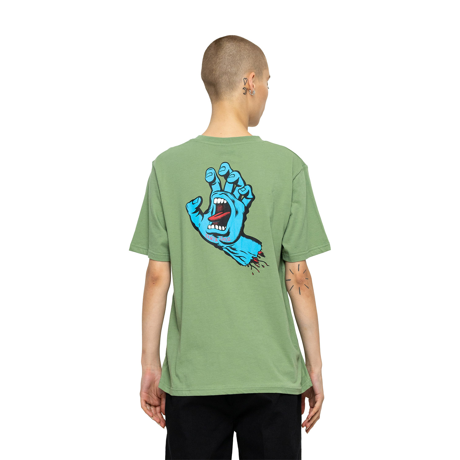 Santa Cruz Damen T-Shirt Screaming Hand Chest (jade)