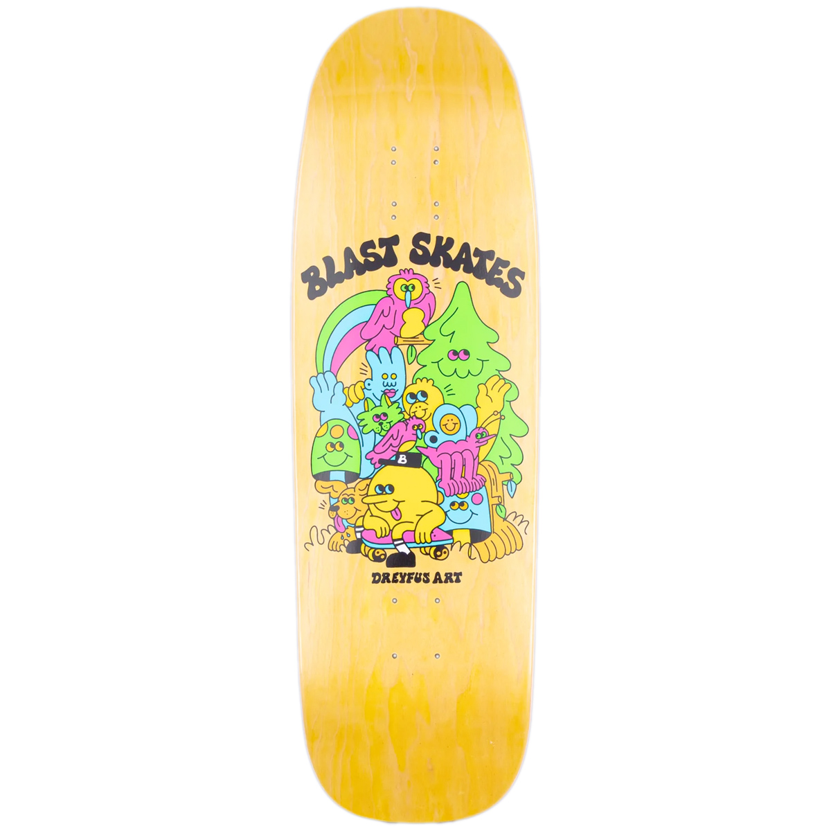 Blast Skates Skateboard Deck Dreyfus Art Custom Shape 9.5"