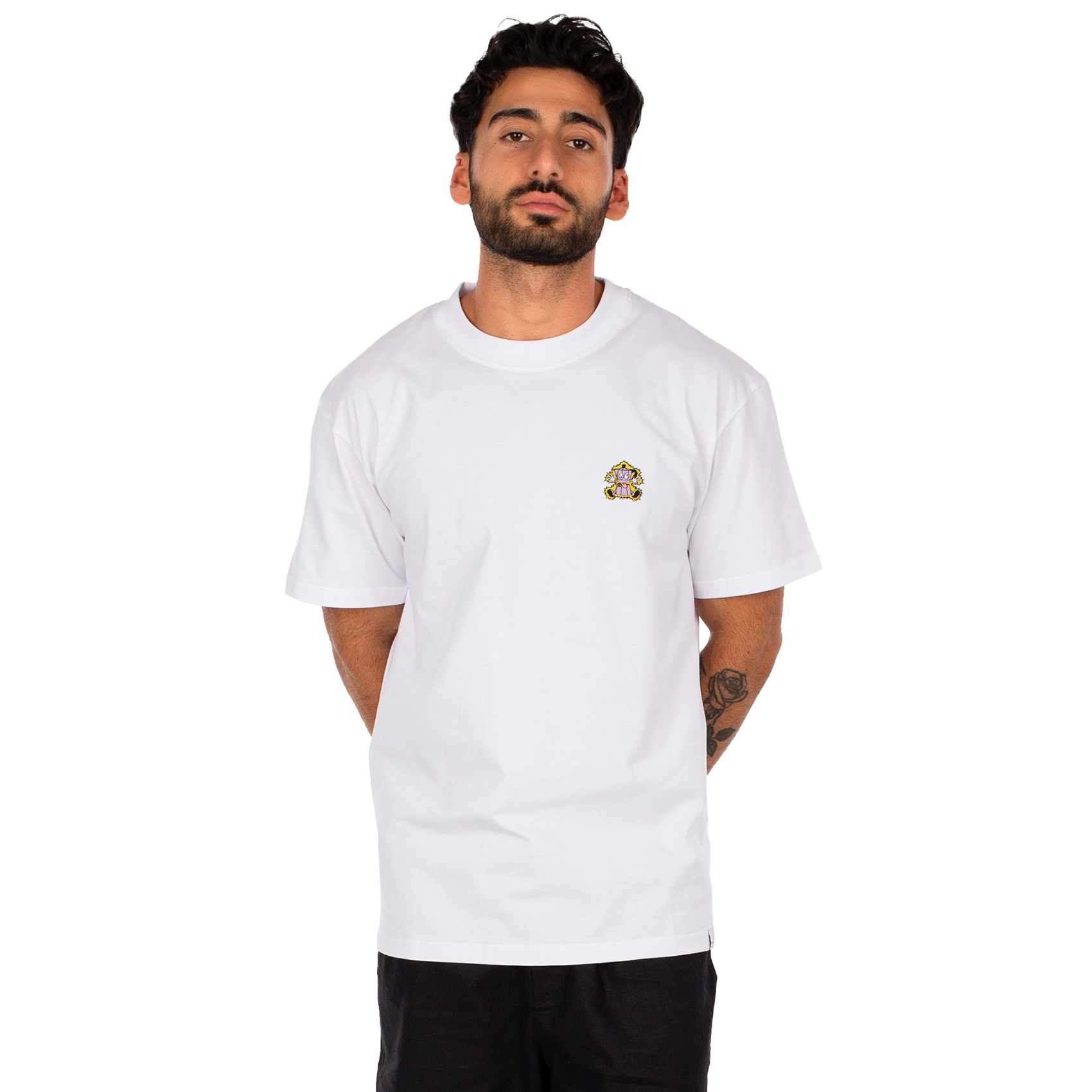 Iriedaily T-Shirt Coffeelectric Emb (white)