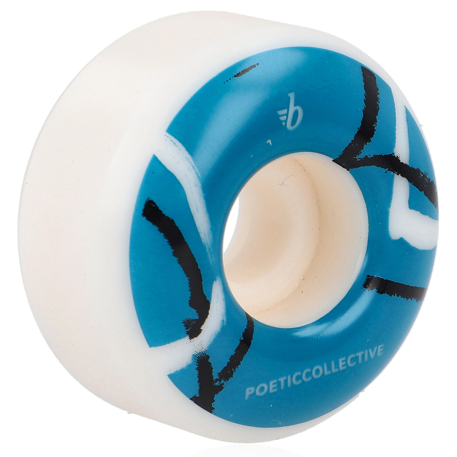 Bronx x Poetic Collective Skateboardrollen Round Shape 54mm 101A (white)