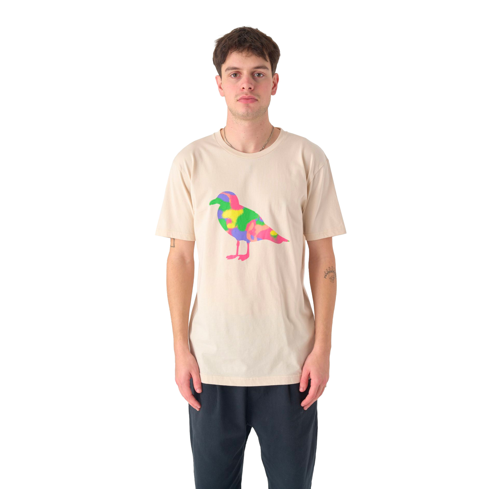 Cleptomanicx T-Shirt Spray Gull (raw undyed)