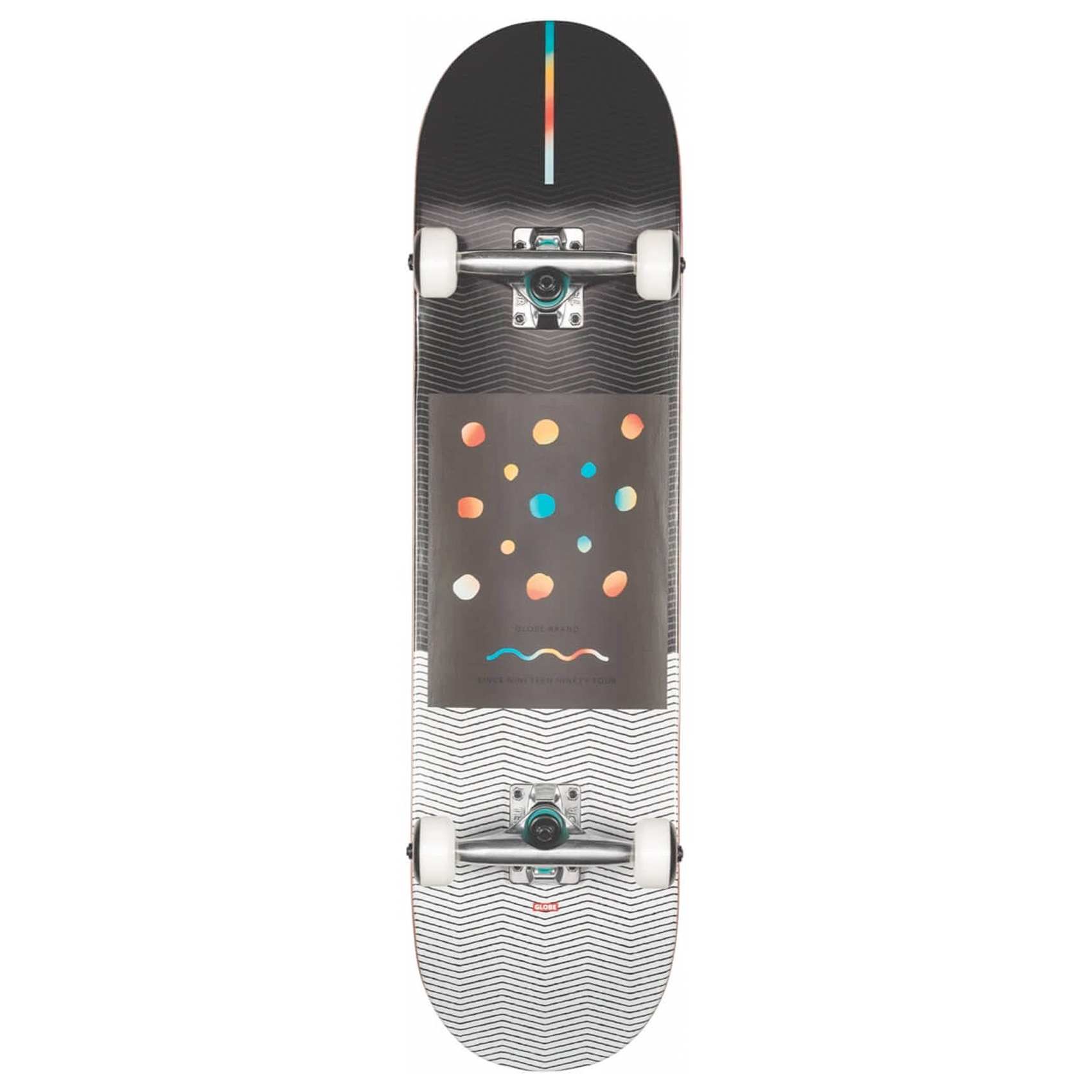 Globe Skateboard Komplettboard G1 Nine Dot Four 8.0" (black white)