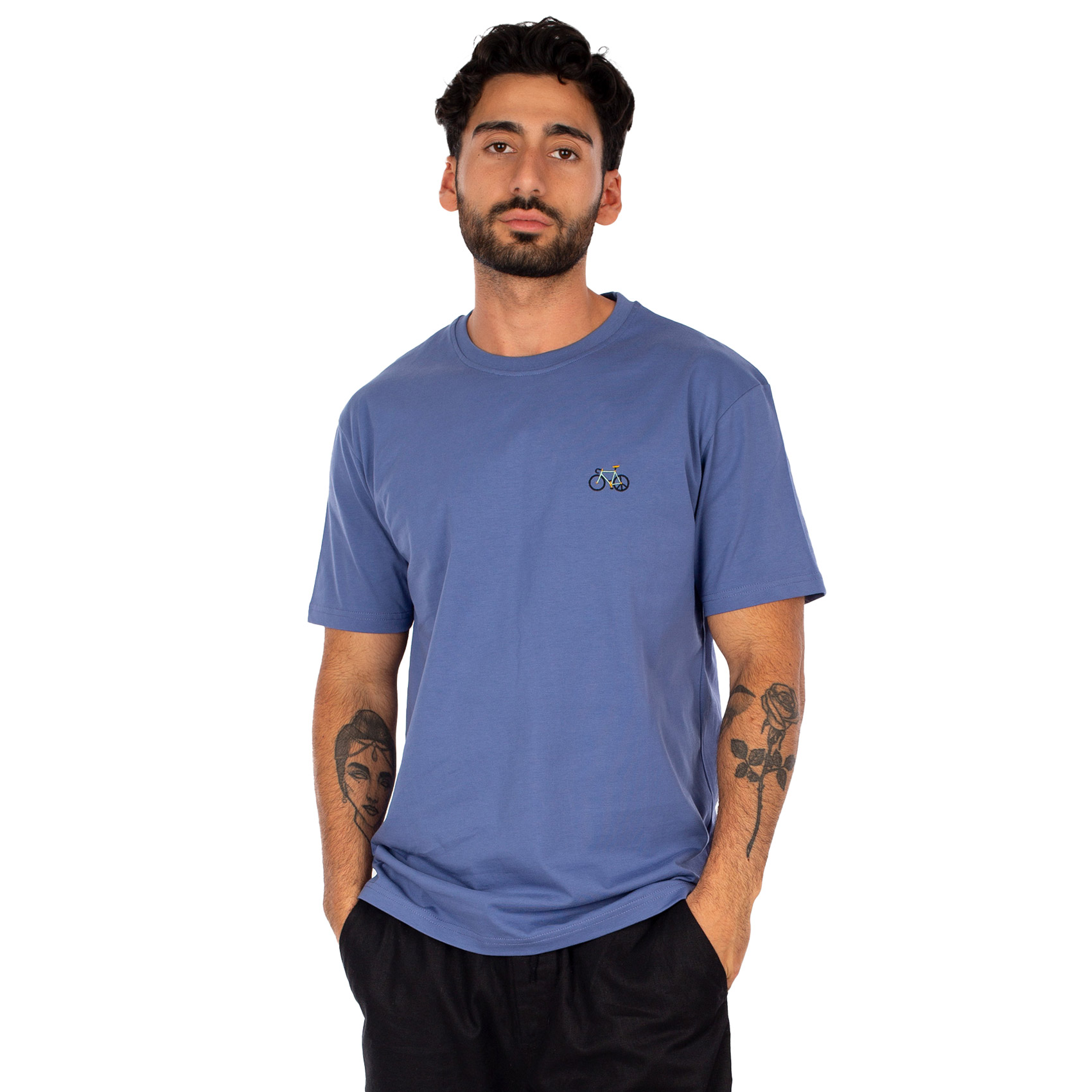 Iriedaily T-Shirt Peaceride Emb (dove blue)