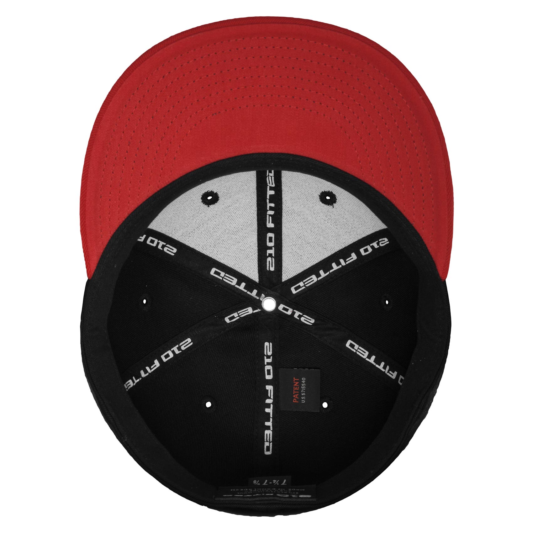 Flexfit Fullcap Premium 210 Fitted 2-Tone (black red)