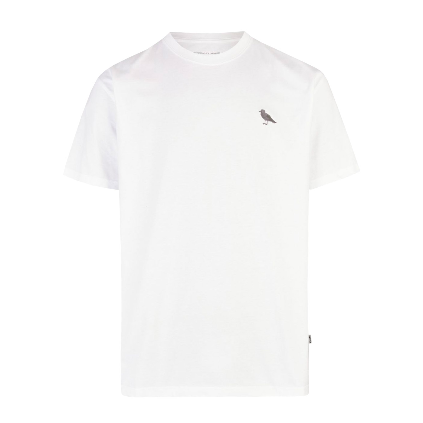 Cleptomanicx T-Shirt Embroidery Gull Mono (white)