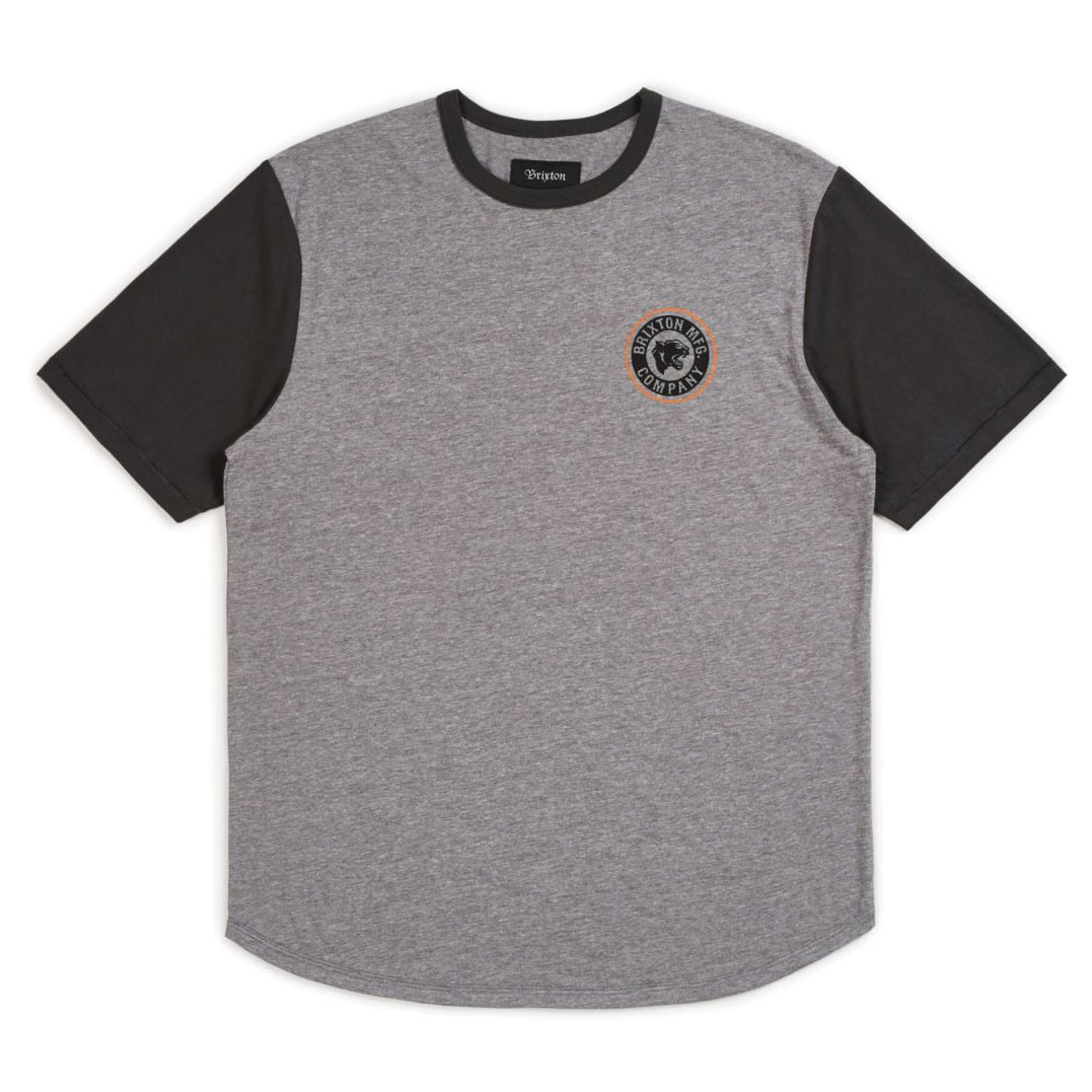 Brixton T-Shirt Forte III s/s KNT (heather grey/washed black)