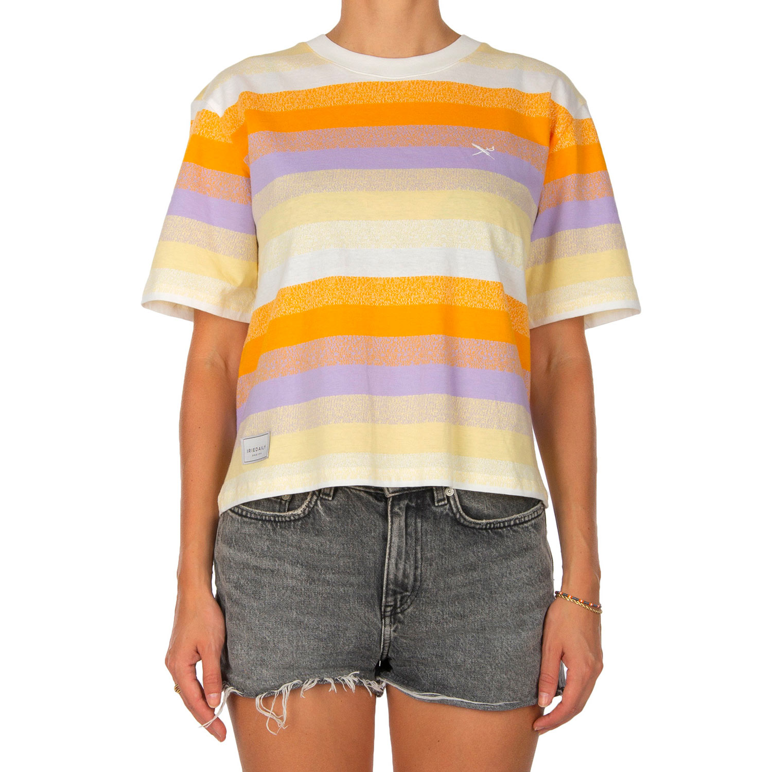 Iriedaily Damen T-Shirt Pixi Stripe (lilac)