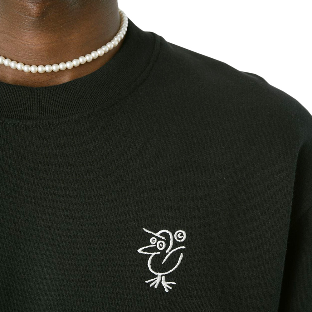 Cleptomanicx Sweatshirt Sketch Gull (black)