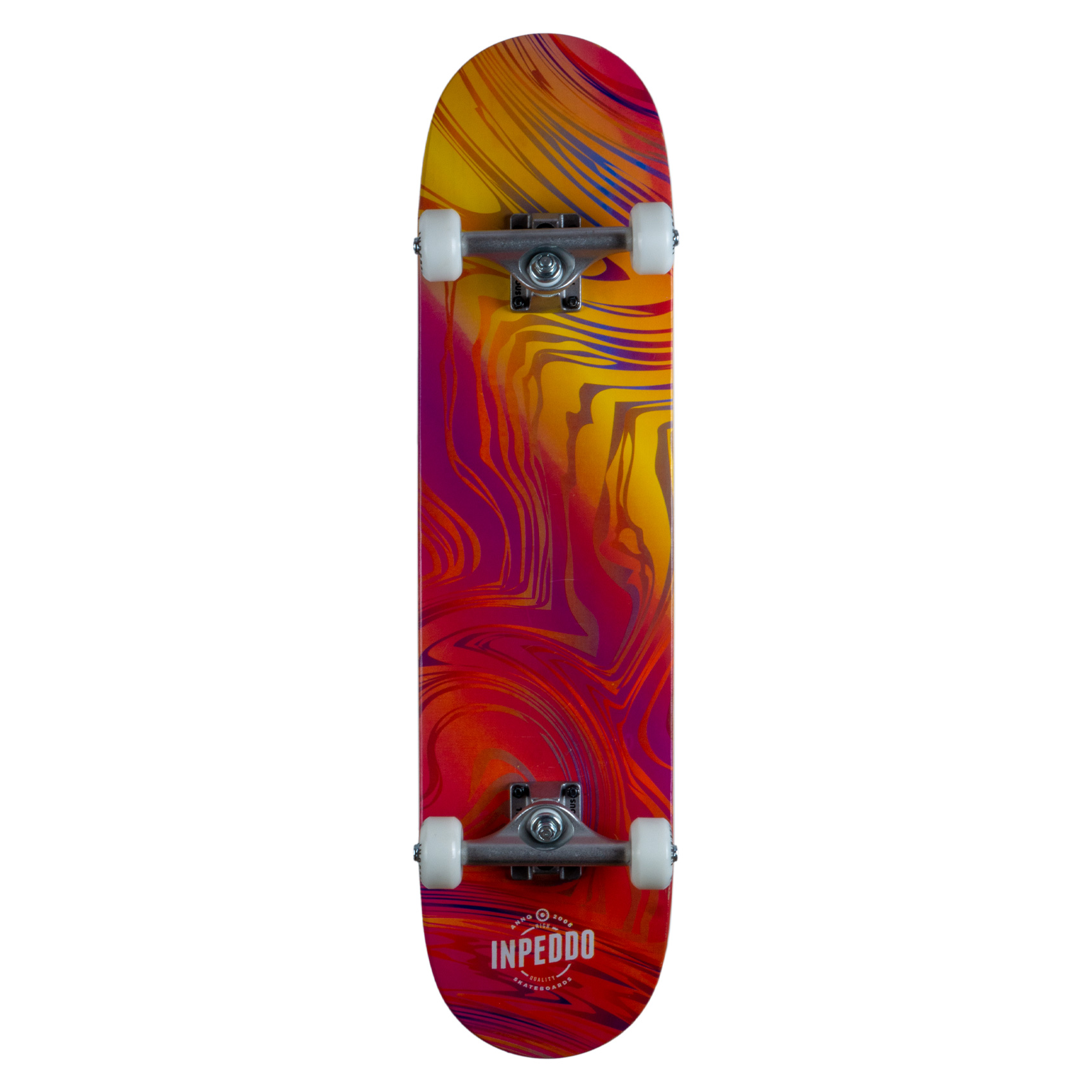 Inpeddo Skateboard Komplettboard Basic Blurred 7.75" (red orange)