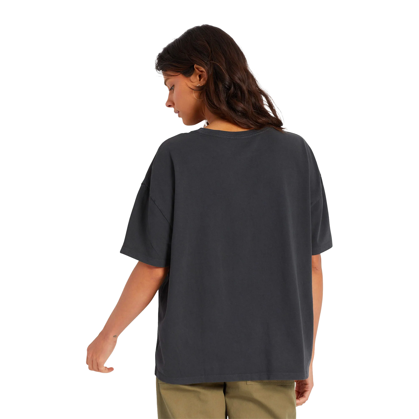 Brixton Damen T-Shirt Oversized Boyfriend (washed black)