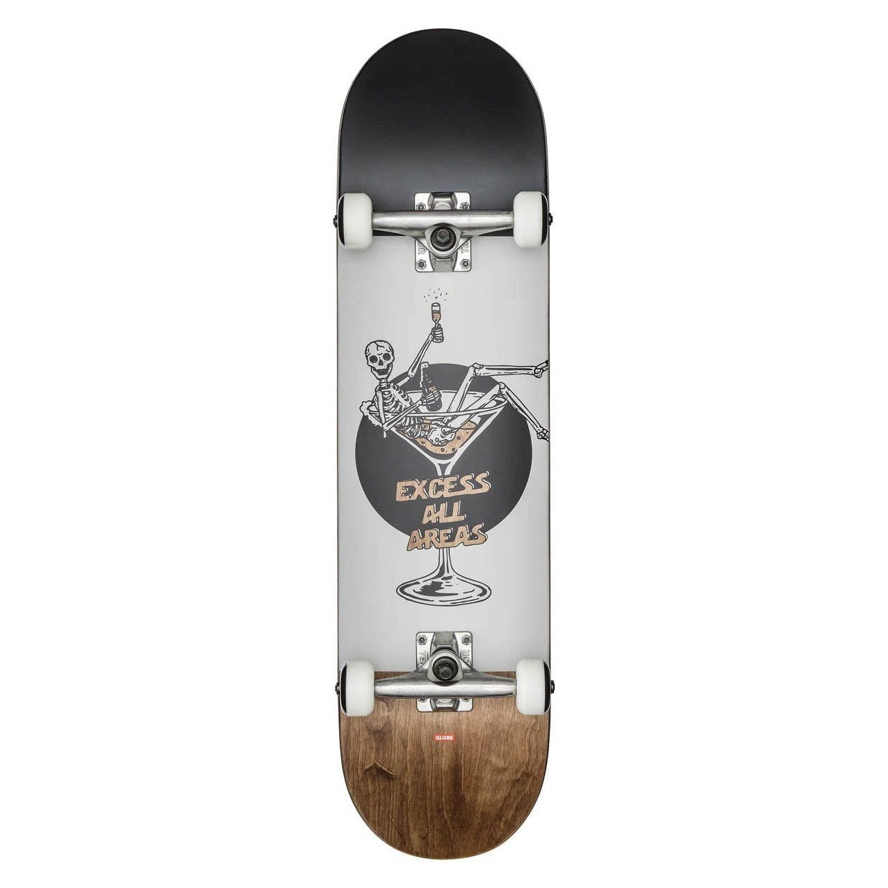 Globe Skateboard Komplettboard G1 Excess 8.0" (white brown)