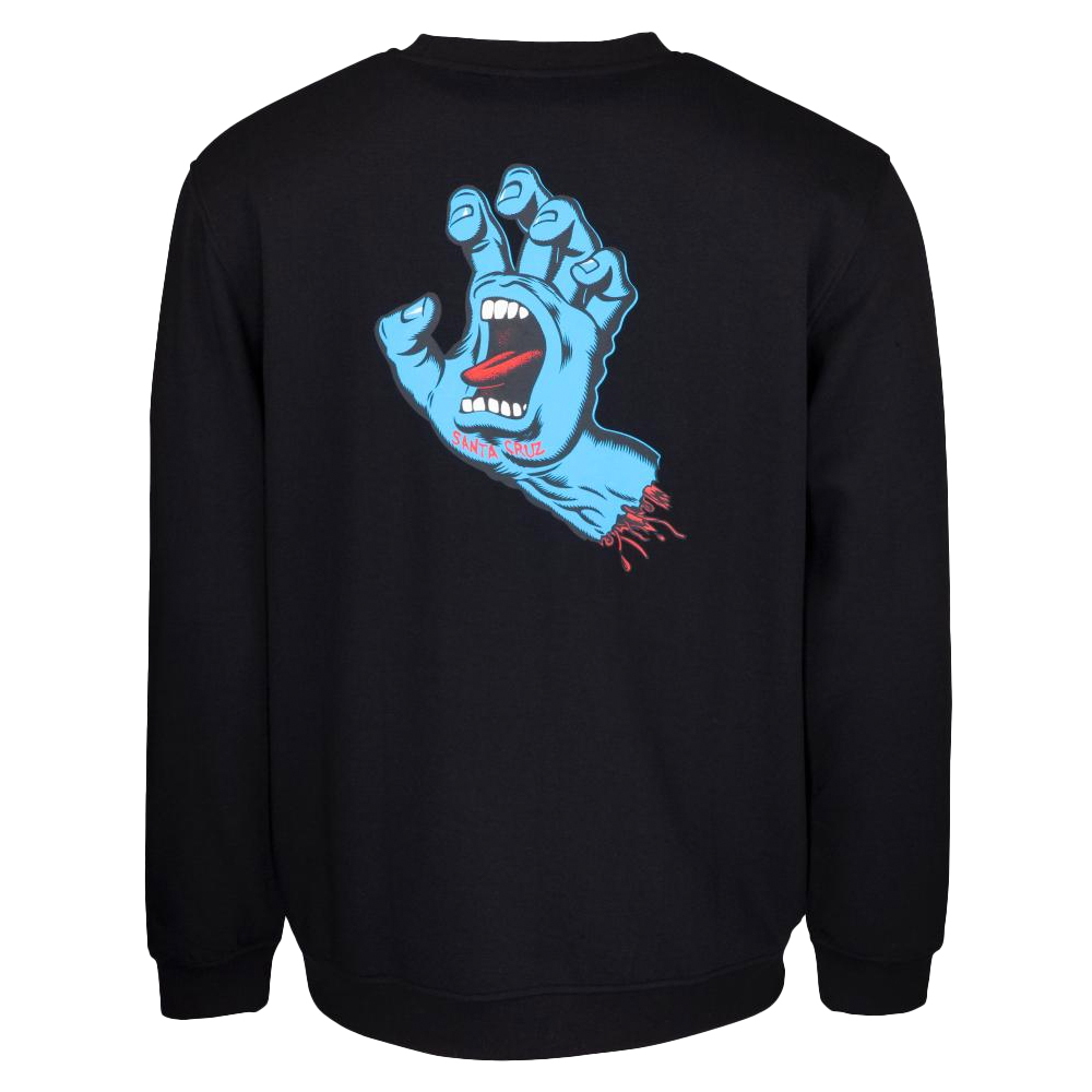 Santa Cruz Sweatshirt Screaming Hand Chest Crew (black)