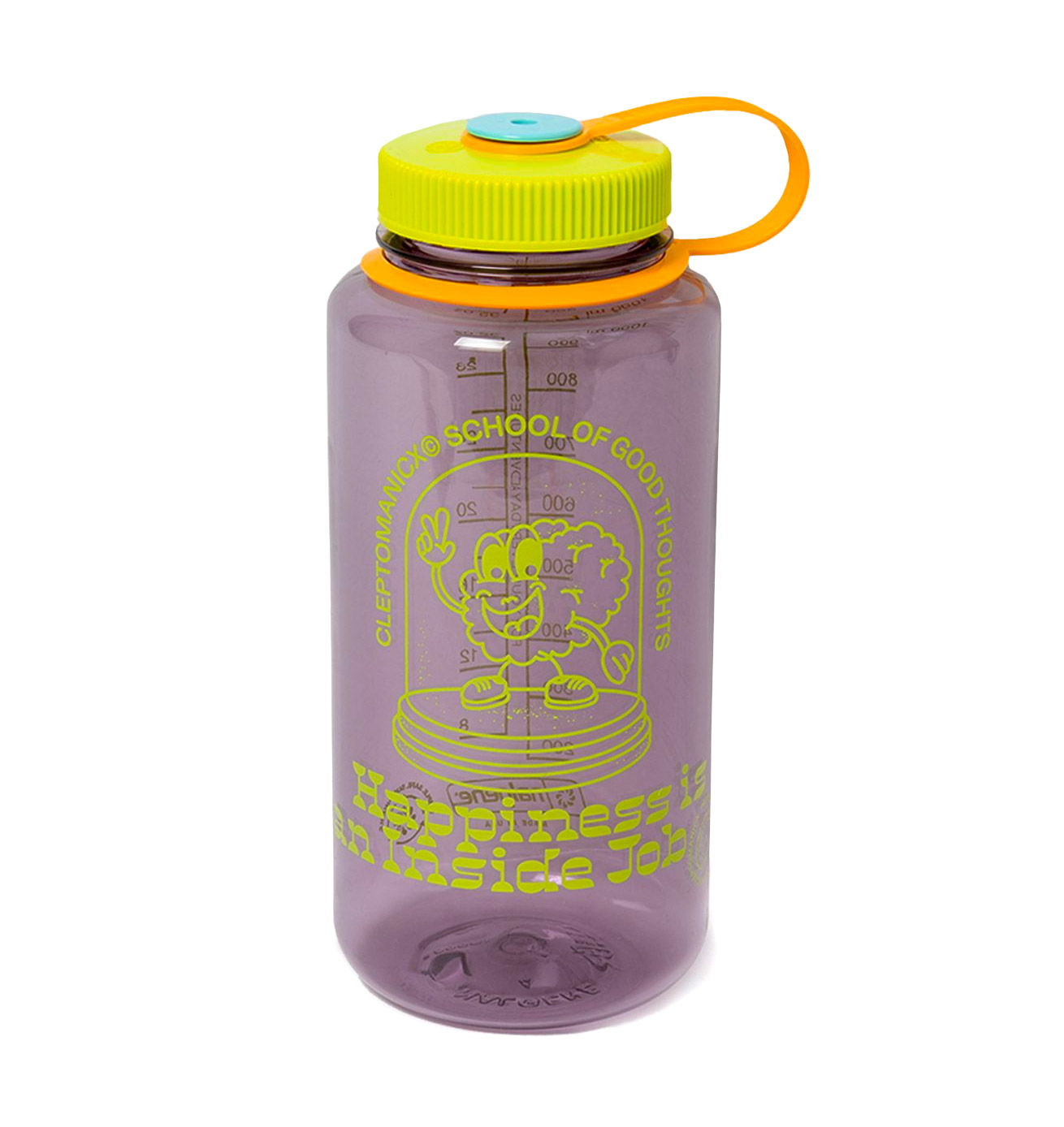 Cleptomanicx Trinkflasche Nalgene "Good Thoughts" (lime punch)