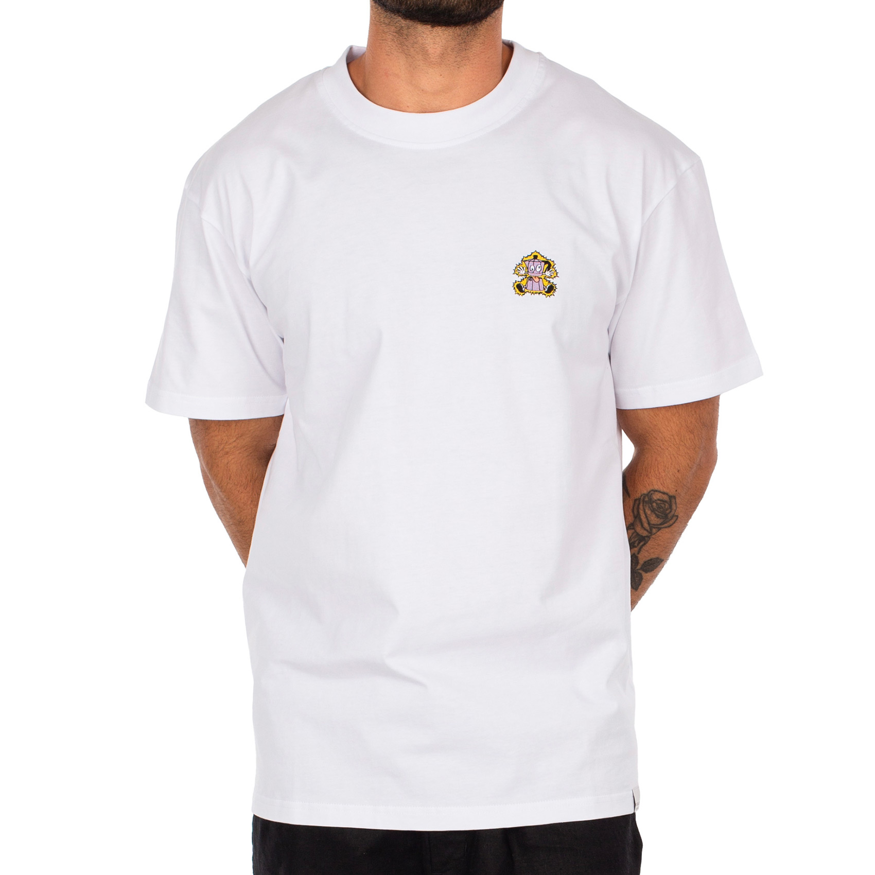 Iriedaily T-Shirt Coffeelectric Emb (white)