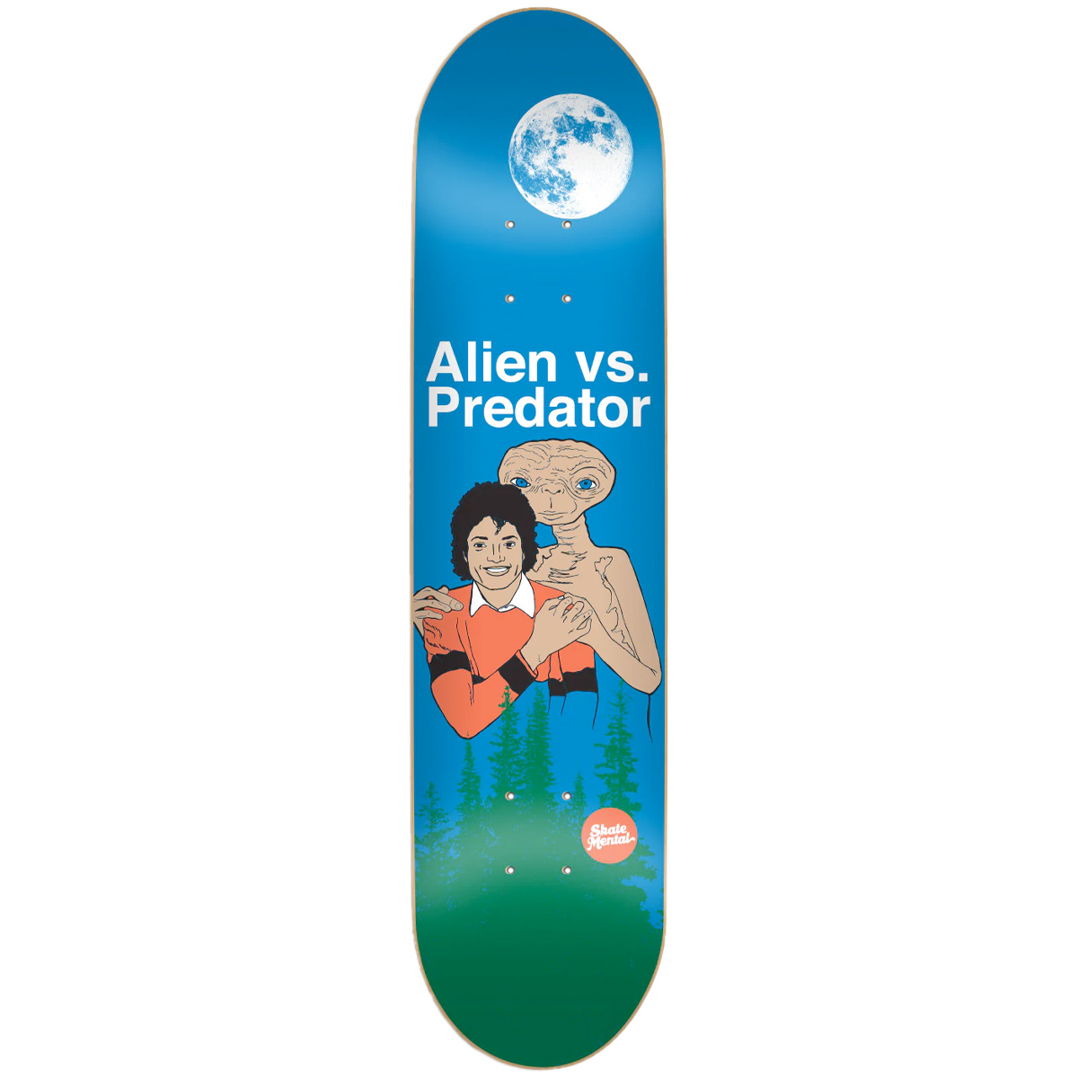 Skate Mental Skateboard Deck Alien vs. Predator Night 8.25"