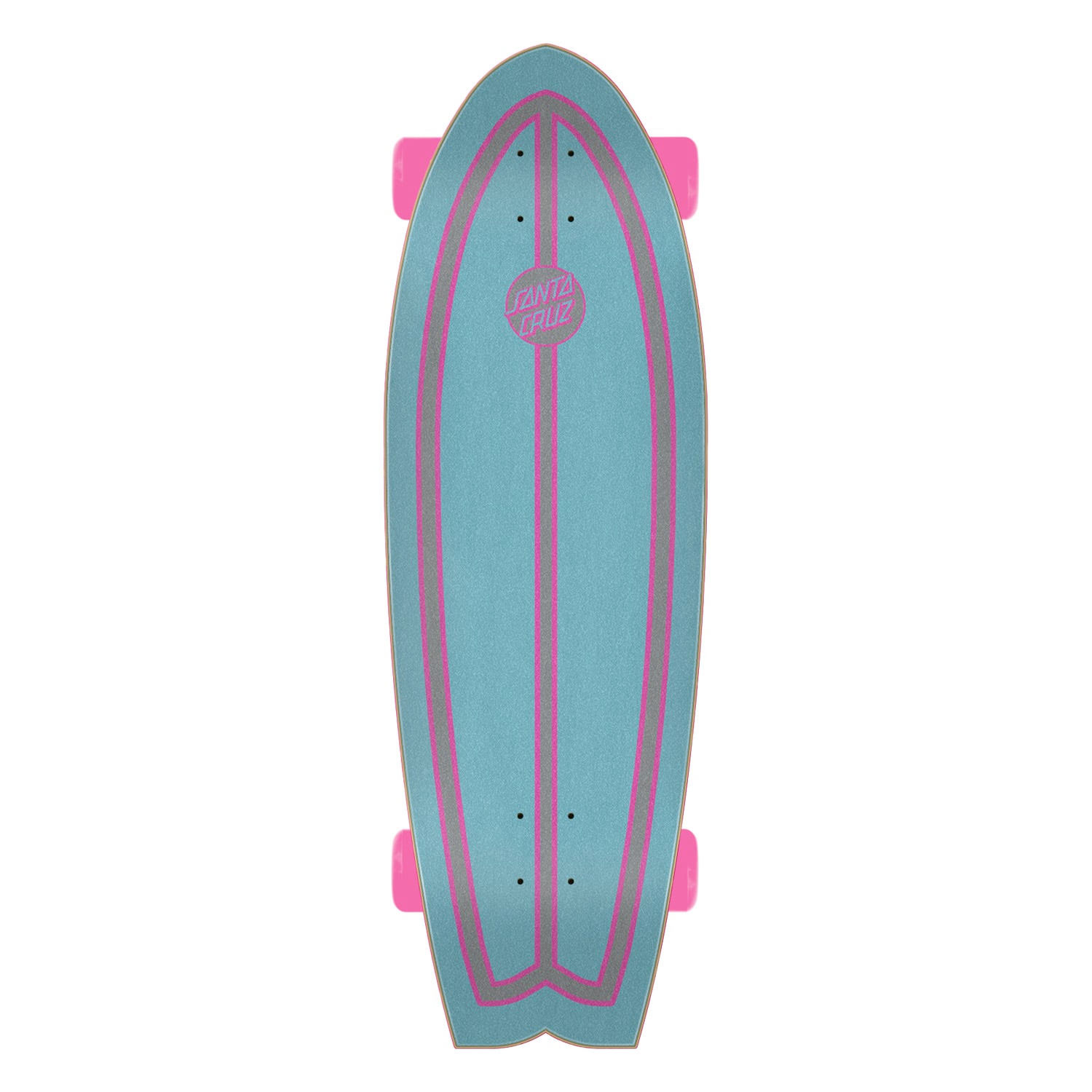 Santa Cruz Cruiser Komplettboard Prismatic Dot Shark 27.7" (silver)